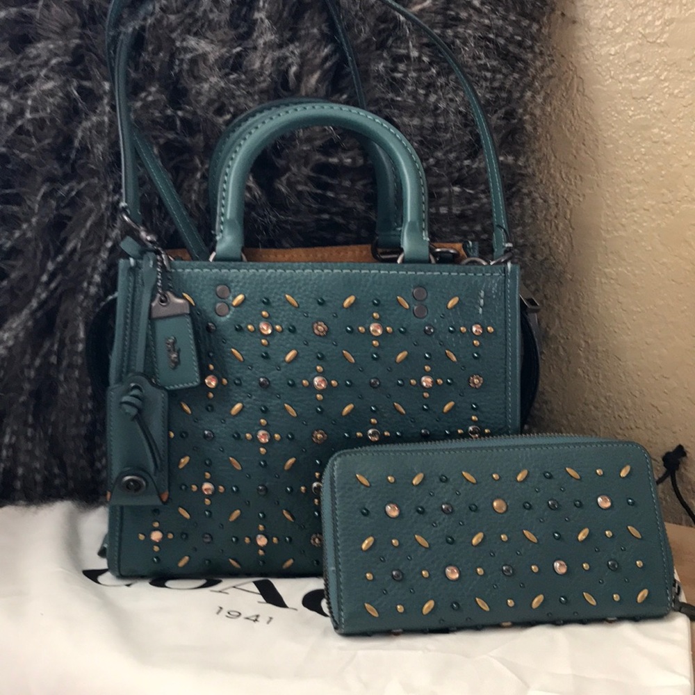 Coach 1941 Prairie Rivets Rogue 25 and Wallet set
